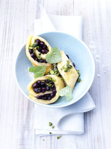 Blaubeer-Omelett-Rolls